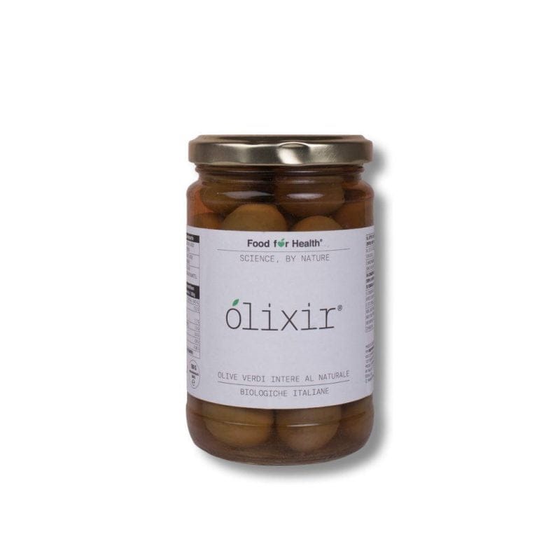olixir® Organic Green Olives Al Naturale 180g | Glass Pot